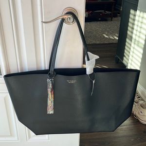 Victoria Secret NWT Large Tote with small sequined zip bag